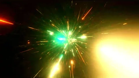 DJ light VJ loop kaleidoscope animation 3d abstract motion background Stock Footage 340182127