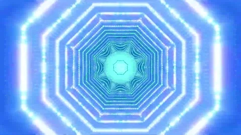 DJ light VJ loop kaleidoscope animation 3d abstract motion background Stock Footage 340182177