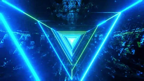 DJ light VJ loop kaleidoscope animation 3d abstract motion background Stock Footage 340182240