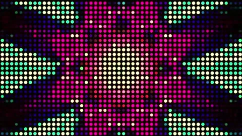 DJ light VJ loop kaleidoscope animation 3d abstract motion background Stock Footage 340182314