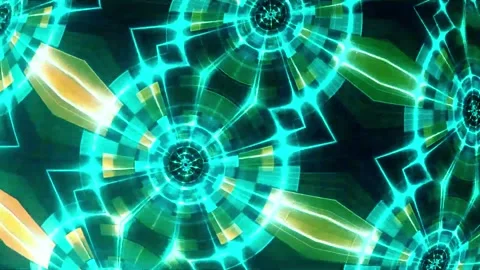 DJ light VJ loop kaleidoscope animation 3d abstract motion background Stock Footage 340182738