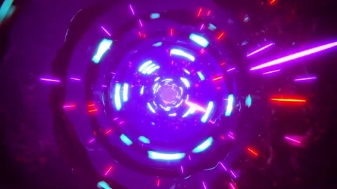 DJ light VJ loop kaleidoscope animation 3d abstract motion background Stock Footage 340182748