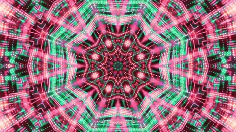DJ light VJ loop kaleidoscope animation 3d abstract motion background Stock Footage 340182749