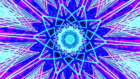 DJ light VJ loop kaleidoscope animation 3d abstract motion background Stock Footage 340182839