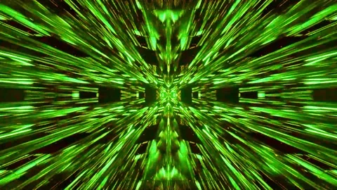 DJ light VJ loop kaleidoscope animation 3d abstract motion background Stock Footage 340182842