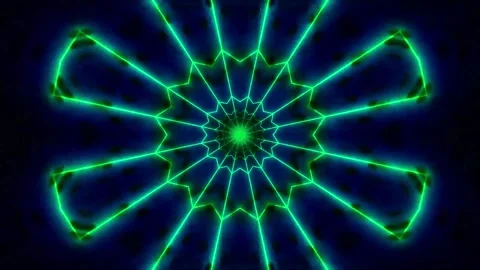 DJ light VJ loop kaleidoscope animation 3d abstract motion background Stock Footage 340182869