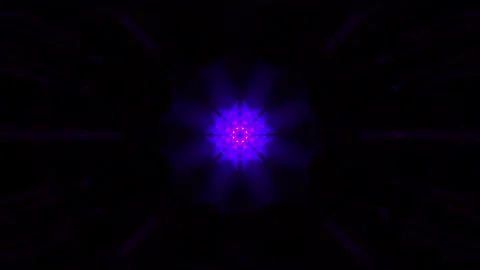 DJ light VJ loop kaleidoscope animation 3d abstract motion background Stock Footage 340182870