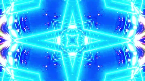DJ light VJ loop kaleidoscope animation 3d abstract motion background Stock Footage 340182908