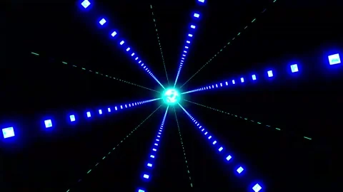DJ light VJ loop kaleidoscope animation 3d abstract motion background Stock Footage 340182931