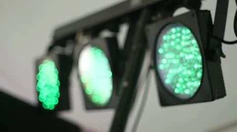 DJ lighting equipment LEDs nice bokeh Video stock 11150068