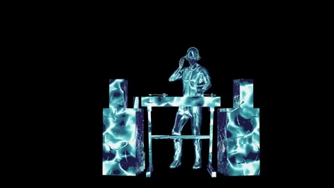 DJ - Liquid Metal Stock Footage 248939289