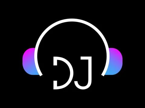 DJ Logo Simple Stock Illustration