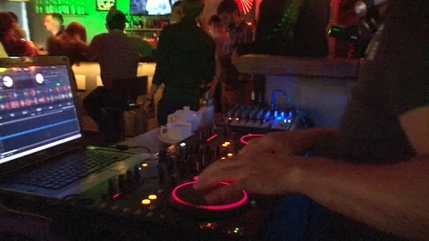 Dj makes a Music Stock Footage 116789314