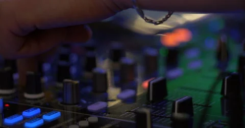 DJ in the mix close up shot Video stock 62305378