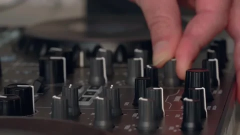 DJ mix electronic music using audio effects and filters Stock Footage 287178492