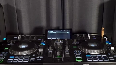 DJ Mixer (Camera pan) Stock Footage 201991672