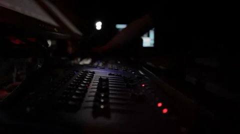 Dj mixer close up Stock Footage 889439