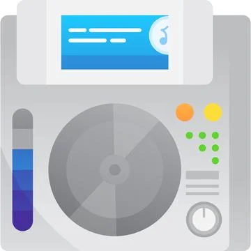 Dj mixer control table vector icon isolated Stock Illustration