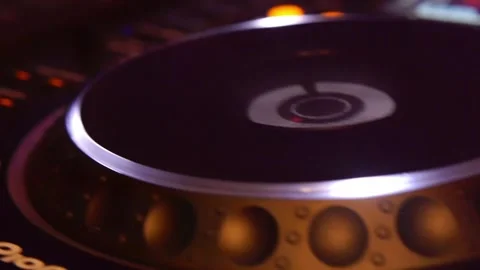 DJ Mixer Controller Close Up with Blurry Shallow Depth of Field Video stock 336810098