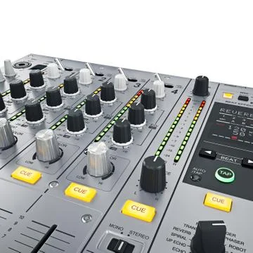 DJ Mixer controls Stock Illustration