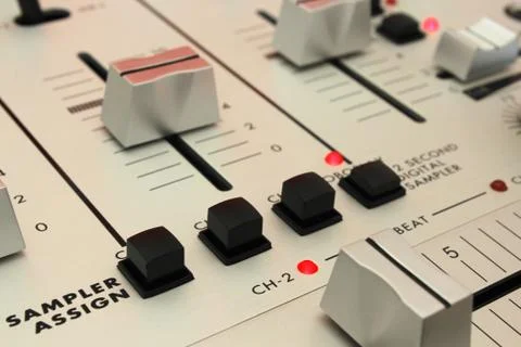 Dj mixer - digital sampler Stock Photos