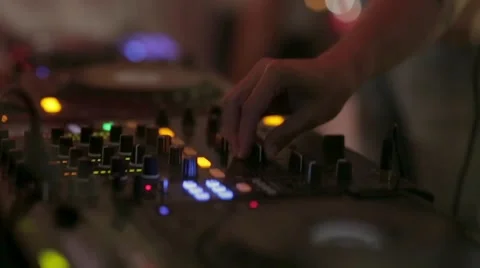 DJ mixer at the disco Stock Footage 65182777