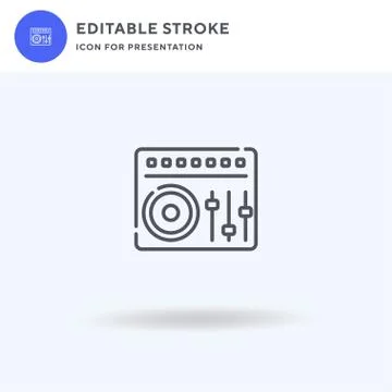 Dj Mixer icon vector, filled flat sign, solid pictogram isolated on white, lo Stock Illustration