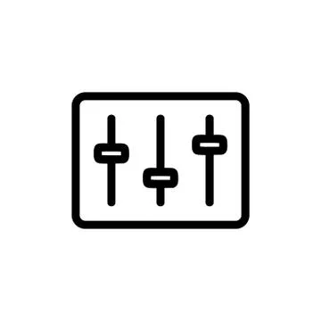 DJ mixer icon vector. Isolated contour symbol illustration Stock Illustration