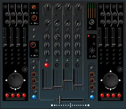 Dj mixer Stock Illustration