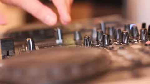 Dj mixer turntable Stock Footage 21905752