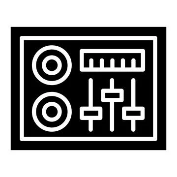 Dj Mixer Vector Icon Design Illustration Stock Illustration