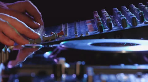 Dj mixes the track Stock Footage 22497665