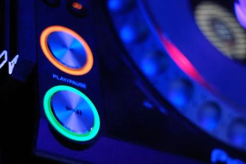Dj mixes the track Stock-Fotos