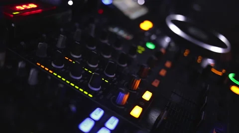 Dj mixing board Stock Footage 53076945