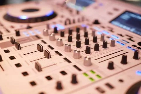 Dj mixing console Stock Photos