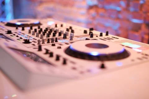 Dj mixing console Stock Photos