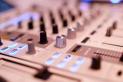 Dj mixing console Foto stock
