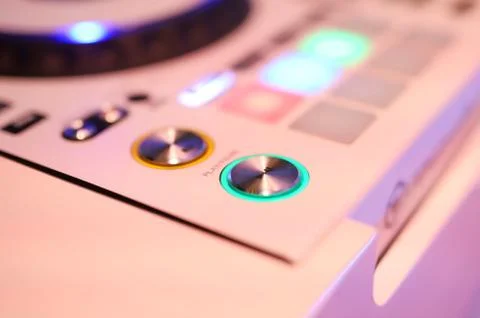 Dj mixing console 스톡 사진