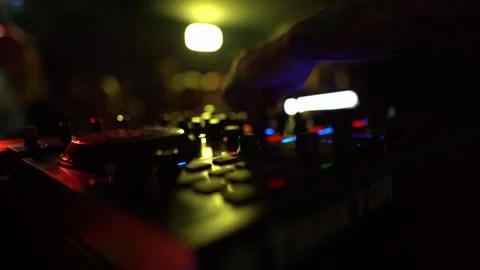 DJ Mixing Console In Techno Club Nightlife Party Stock Footage 331565898