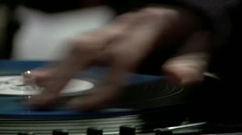 DJ mixing on decks Stock Footage 10871910