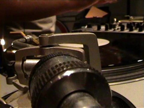 DJ Mixing Needle Arm Video stock 590283