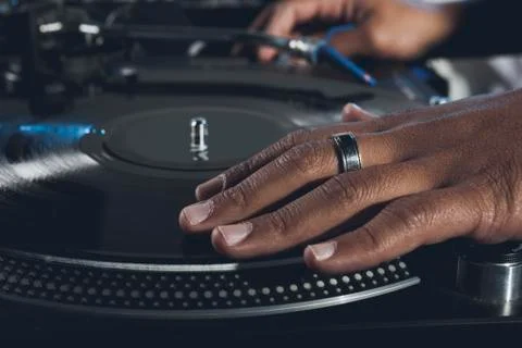 Dj mixing Stock Photos