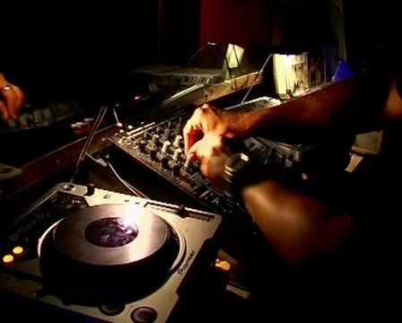 DJ mixing sound Stock Footage 10715055