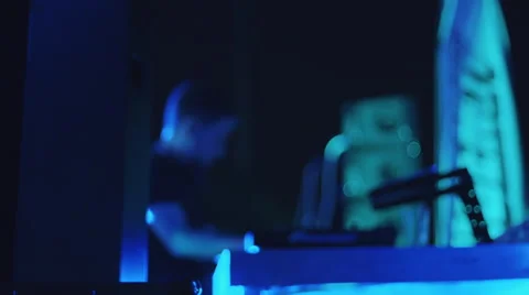 Dj mixing on stage Stock Footage 50346536