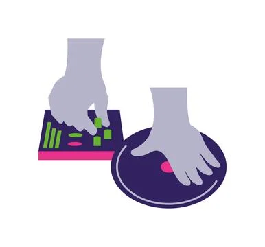 Dj music electronics Stock Illustration