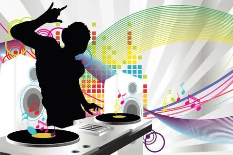 Dj music Stock Illustration