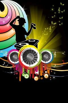 Dj music Stock Illustration