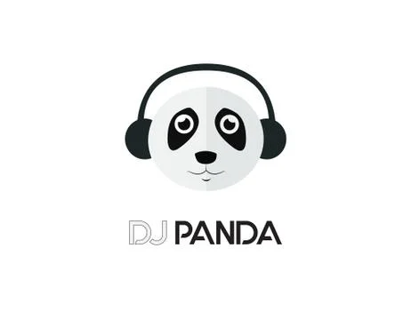Dj Panda logo Stock Illustration
