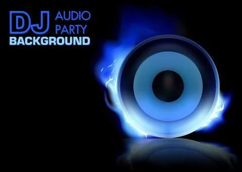 DJ Party Background Stock Illustration