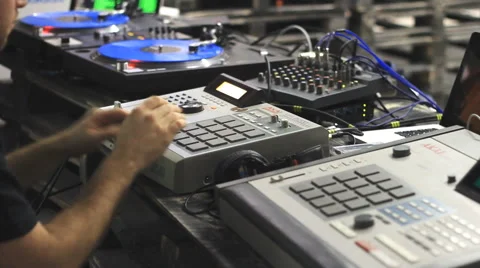 Dj party drum machine beat making Stock Footage 51771615